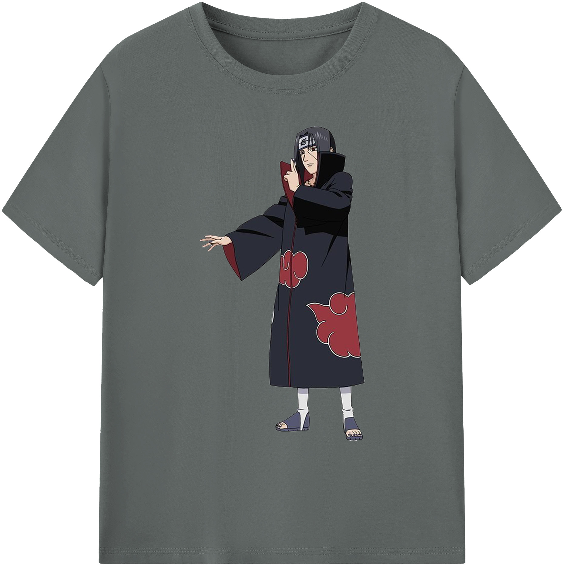 （画像用） NARUTO -ナルト- うちは イタチ Uchiha Itachi 綿100％ メンズ半袖Tシャツ｜肌触りやわらか＆通気性